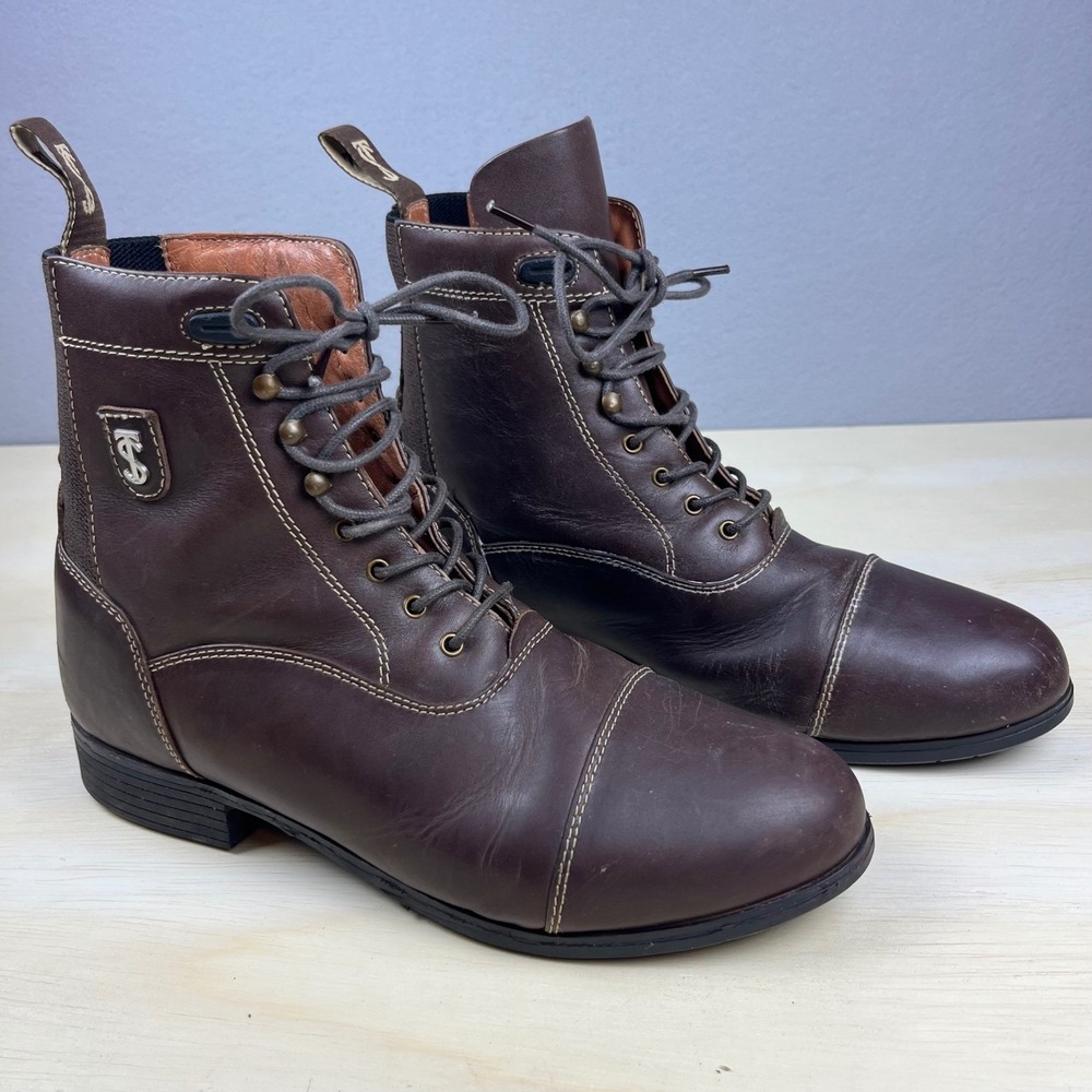 Tredstep Ireland Donatello Paddock Boots Leather Lace Up Womens 9.5-10 EU 41